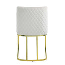 Zazie Side Chair 2Pc, White Velvet & Gold Finish Acme