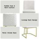 Zazie Side Chair 2Pc, White Velvet & Gold Finish Acme