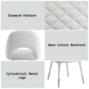 Zemirah Side Chair 2Pc, White Velvet & White Gloss Finish Acme