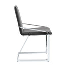 Zlatan Side Chair 2Pc, Gray Velvet & Chrome Finish Acme