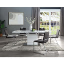 Zlatan Side Chair 2Pc, Gray Velvet & Chrome Finish Acme