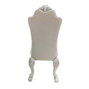 Dresden Side Chair 2Pc, Fabric & Bone White Finish Acme