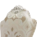 Dresden Side Chair 2Pc, Fabric & Bone White Finish Acme