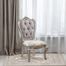 Ariadne Side Chair 2Pc, Velvet & Antique Platinum Finish Acme