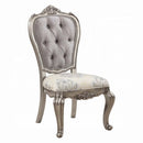 Ariadne Side Chair 2Pc, Velvet & Antique Platinum Finish Acme
