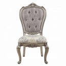 Ariadne Side Chair 2Pc, Velvet & Antique Platinum Finish Acme