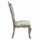 Ariadne Side Chair 2Pc, Velvet & Antique Platinum Finish Acme