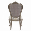 Ariadne Side Chair 2Pc, Velvet & Antique Platinum Finish Acme