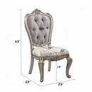 Ariadne Side Chair 2Pc, Velvet & Antique Platinum Finish Acme