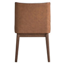 Ginny Side Chair 2Pc, White Boucle, Brown Velvet & Walnut Finish Acme
