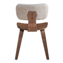 Casson Side Chair 2Pc, White Boucle & Walnut Finish Acme
