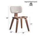 Casson Side Chair 2Pc, White Boucle & Walnut Finish Acme