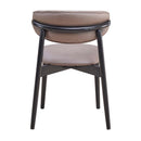 Lanae Side Chair 2Pc, Coffee Polish Microfiber & Black Finish Acme