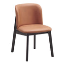 Eliora Side Chair 2Pc, Camel Polish Microfiber & Black Finish Acme