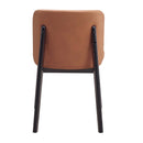 Eliora Side Chair 2Pc, Camel Polish Microfiber & Black Finish Acme