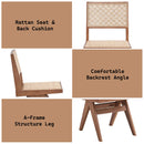 Velentina Side Chair 2Pc, Rattan & Natural Finish Acme