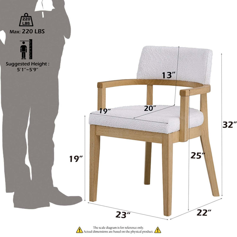 Kasem Side Chair 2Pc, Gorge Fabric & Oak Finish Acme