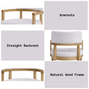 Kasem Side Chair 2Pc, Gorge Fabric & Oak Finish Acme