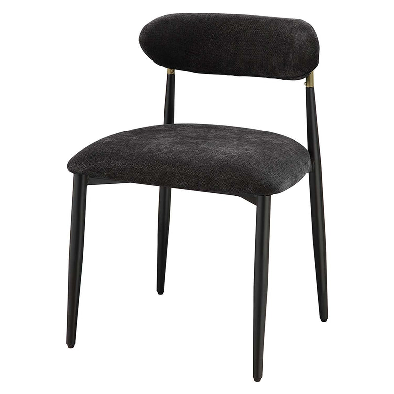 Jaramillo Side Chair 2Pc, Black Fabric & Black Finish Acme