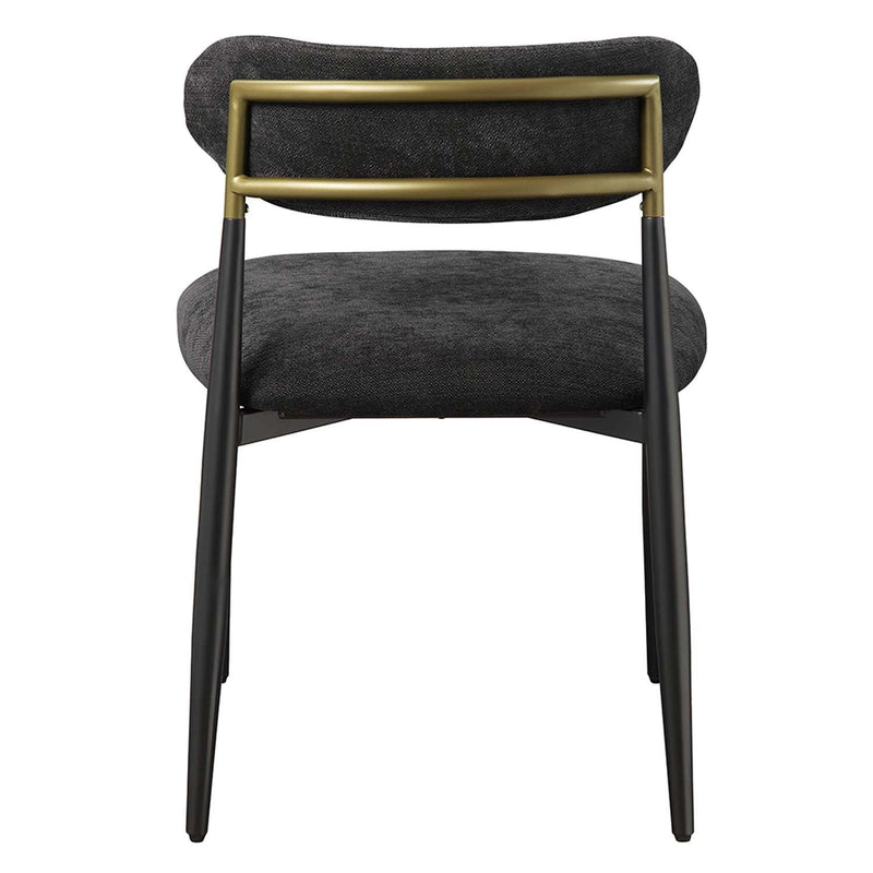 Jaramillo Side Chair 2Pc, Black Fabric & Black Finish Acme