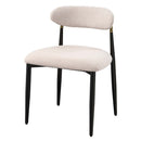 Jaramillo Side Chair 2Pc, Beige Fabric & Black Finish Acme