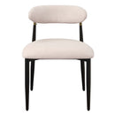 Jaramillo Side Chair 2Pc, Beige Fabric & Black Finish Acme