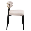 Jaramillo Side Chair 2Pc, Beige Fabric & Black Finish Acme