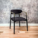 Jaramillo Side Chair 2Pc, Black Chenille & Black Finish Acme