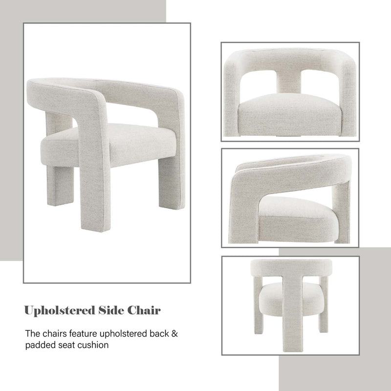 Lomas Side Chair 2Pc, Beige Boucle Acme