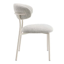 Kalam Side Chair 2Pc, Gray Fabric & Beige Finish Acme