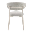 Kalam Side Chair 2Pc, Gray Fabric & Beige Finish Acme