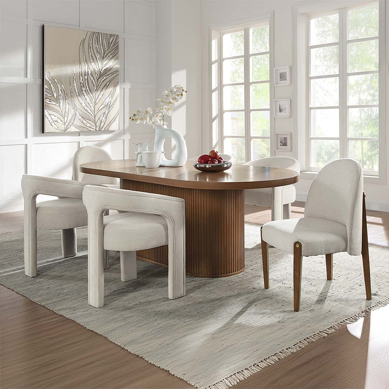 Gamarya Side Chair 2Pc, White Chenille Acme