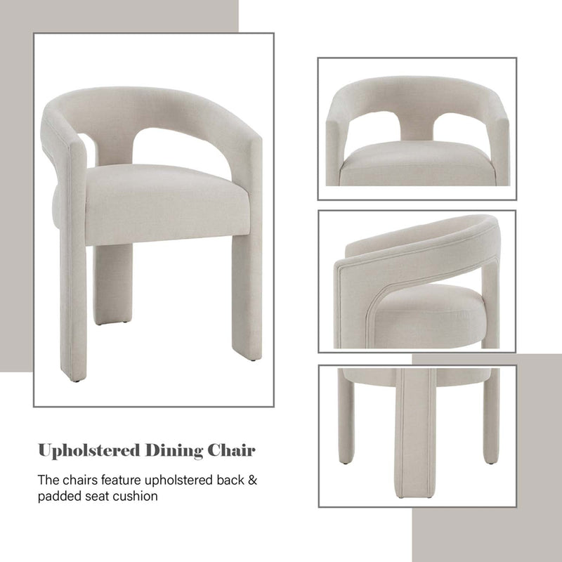 Gamarya Side Chair 2Pc, White Chenille Acme