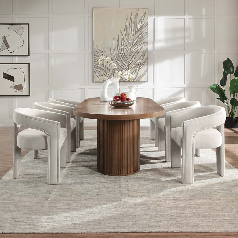 Gamarya Side Chair 2Pc, White Chenille Acme