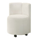Blayde Side Chair w/Swivel 2Pc, White Chenille Fabric Acme