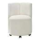 Blayde Side Chair w/Swivel 2Pc, White Chenille Fabric Acme
