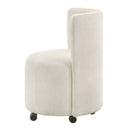 Blayde Side Chair w/Swivel 2Pc, White Chenille Fabric Acme