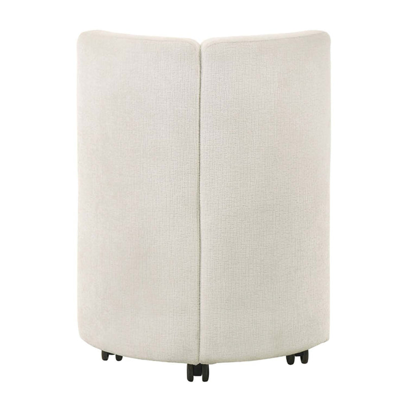 Blayde Side Chair w/Swivel 2Pc, White Chenille Fabric Acme