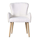 Qwin Side Chair 2Pc, Beige Boucle & Oak Finish Acme