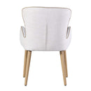 Qwin Side Chair 2Pc, Beige Boucle & Oak Finish Acme