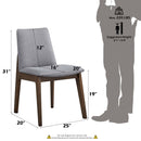 Kaela Side Chair 2Pc, Walnut Finish Acme