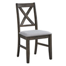 Marit Side Chair 2Pc, Gray Finish Acme