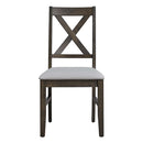 Marit Side Chair 2Pc, Gray Finish Acme