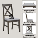 Marit Side Chair 2Pc, Gray Finish Acme