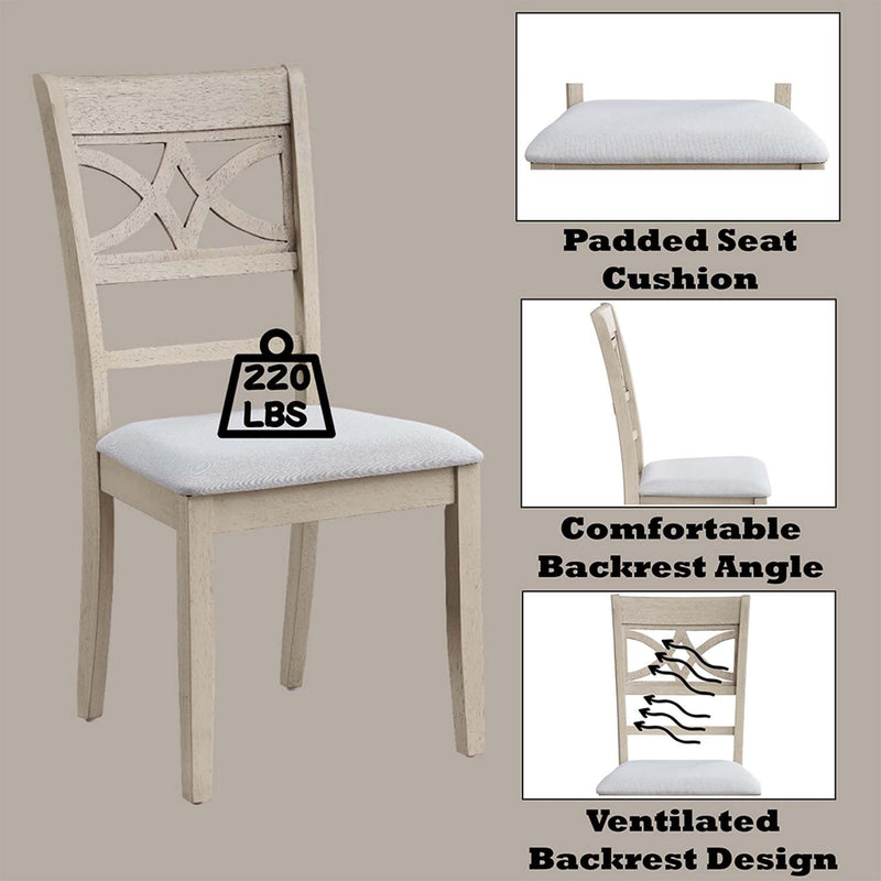 Ferris Side Chair 2Pc, Antique Gray Finish Acme
