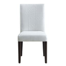 Carena Side Chair 2Pc, White & Brown Finish Acme