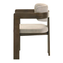 Destin Side Chair, Light Gray Fabric & Walnut Finish Acme