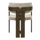 Destin Side Chair, Light Gray Fabric & Walnut Finish Acme
