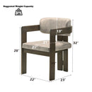 Destin Side Chair, Light Gray Fabric & Walnut Finish Acme