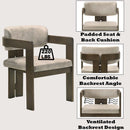 Destin Side Chair, Light Gray Fabric & Walnut Finish Acme